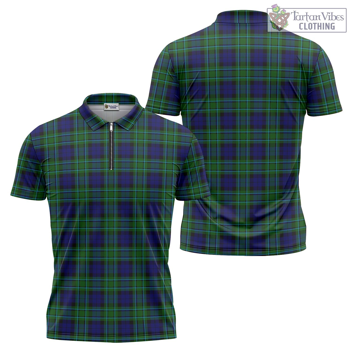 Tartan Vibes Clothing MacCallum Modern Tartan Zipper Polo Shirt