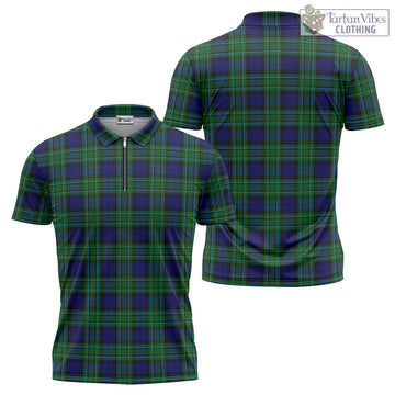 MacCallum Modern Tartan Zipper Polo Shirt