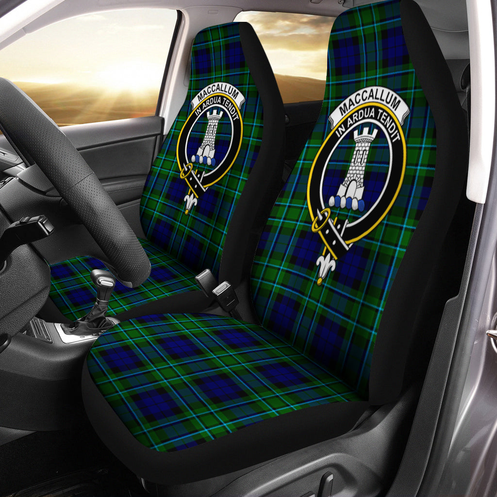 MacCallum Modern Tartan Car Seat Cover with Family Crest One Size - Tartanvibesclothing