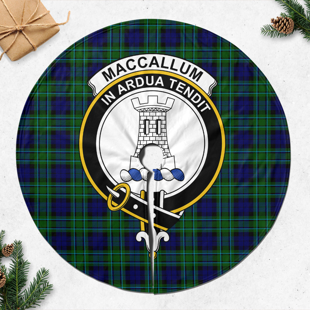 MacCallum Modern Tartan Christmas Tree Skirt with Family Crest - Tartanvibesclothing