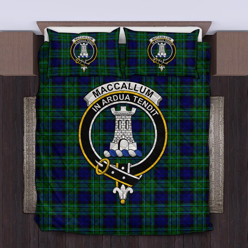 MacCallum Modern Tartan Quilt Bed Set with Family Crest Twin - Tartan Vibes Clothing