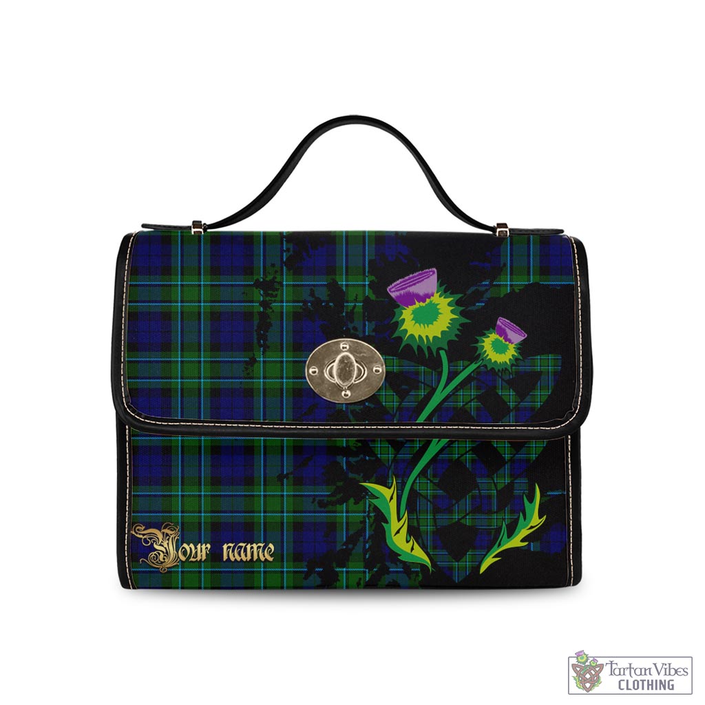 Tartan Vibes Clothing MacCallum Modern Tartan Waterproof Canvas Bag with Scotland Map and Thistle Celtic Accents