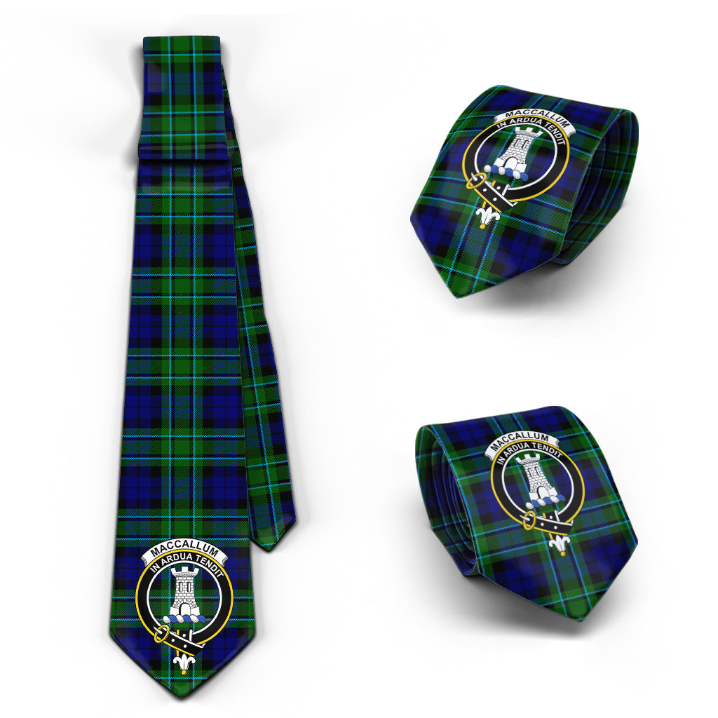 MacCallum Modern Tartan Classic Necktie with Family Crest Necktie One Size - Tartan Vibes Clothing