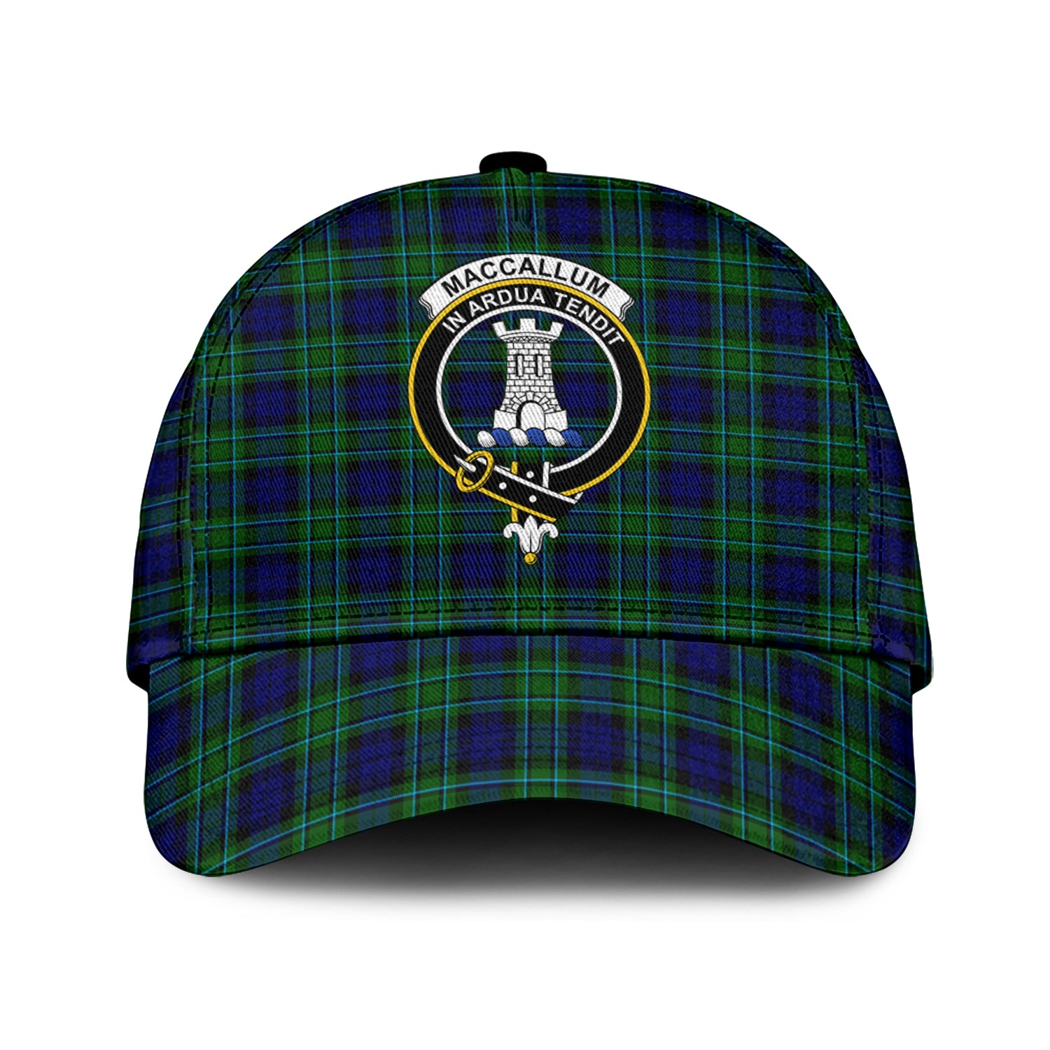 MacCallum Modern Tartan Classic Cap with Family Crest Classic Cap Universal Fit - Tartan Vibes Clothing