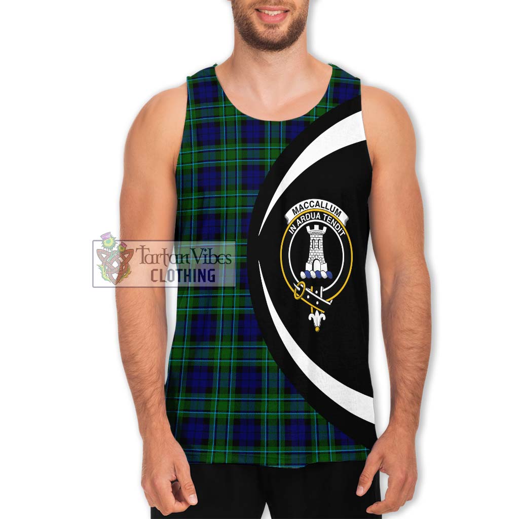 MacCallum Modern Tartan Men's Tank Top with Family Crest Circle Style Men - Tartan Vibes Clothing