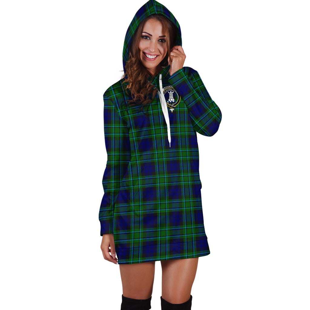 MacCallum Modern Tartan Hoodie Dress with Family Crest - Tartan Vibes Clothing