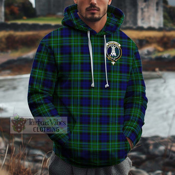 MacCallum Modern Tartan Cotton Hoodie with Family Crest