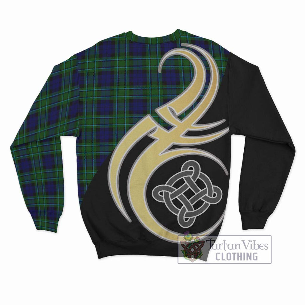 MacCallum Modern Tartan Sweatshirt with Family Crest and Celtic Symbol Style - Tartan Vibes Clothing