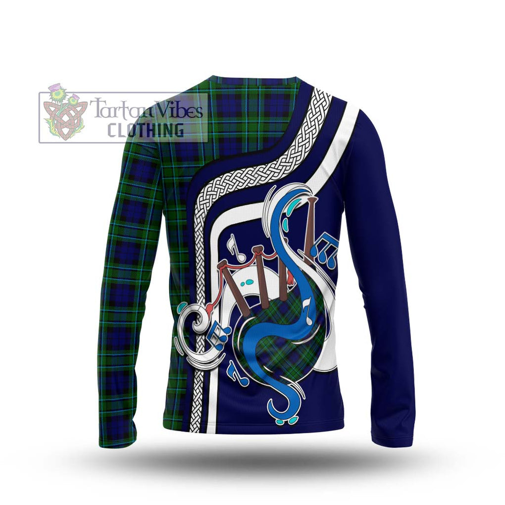 Tartan Vibes Clothing MacCallum Modern Tartan Long Sleeve T-Shirt with Epic Bagpipe Style