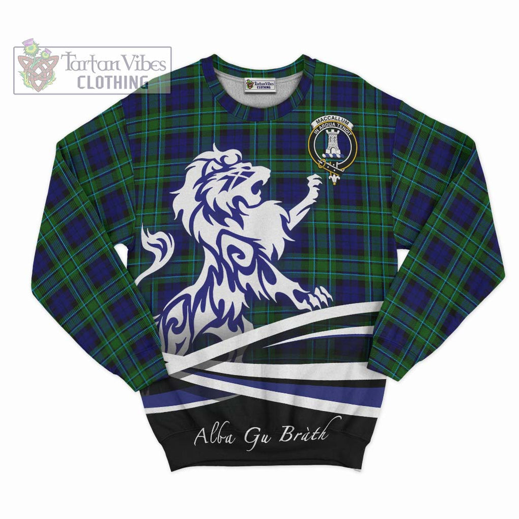 MacCallum Modern Tartan Sweatshirt with Alba Gu Brath Regal Lion Emblem - Tartanvibesclothing Shop