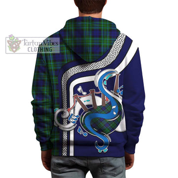 MacCallum Modern Tartan Hoodie with Epic Bagpipe Style