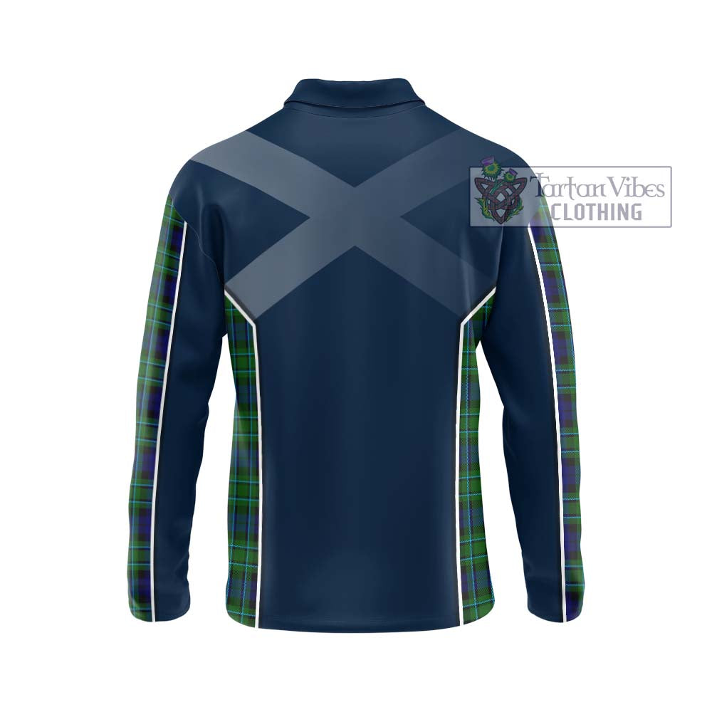 MacCallum Modern Tartan Long Sleeve Polo Shirt with Family Crest and Lion Rampant Vibes Sport Style - Tartan Vibes Clothing