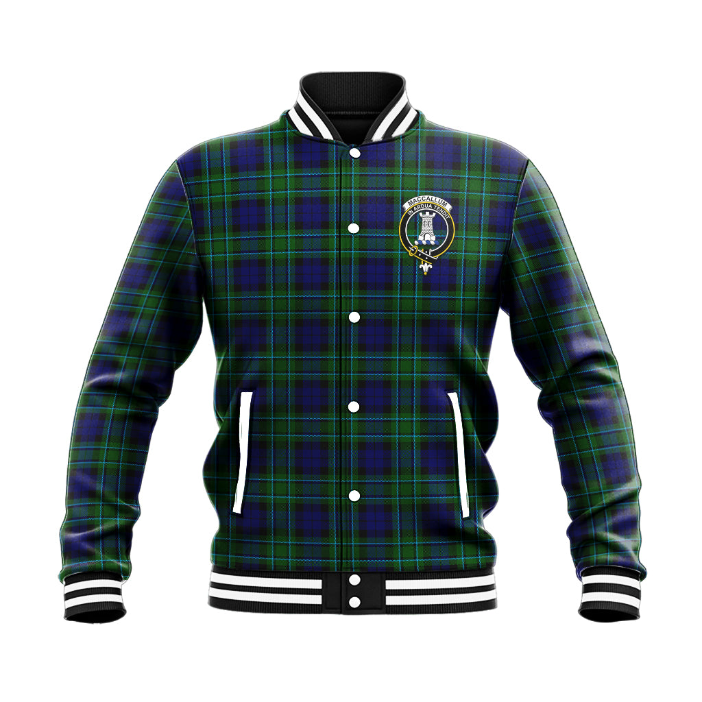 MacCallum Modern Tartan Baseball Jacket with Family Crest - Tartan Vibes Clothing