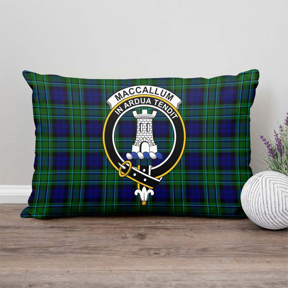 MacCallum Modern Tartan Pillow Cover with Family Crest Rectangle Pillow Cover - Tartanvibesclothing