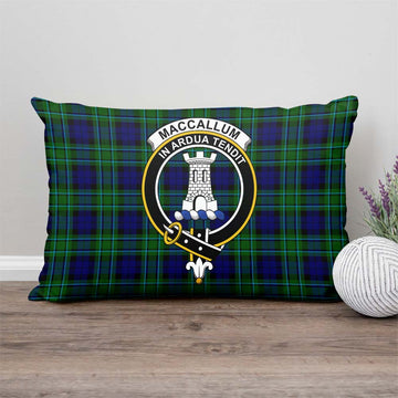 MacCallum Modern Tartan Pillow Cover with Family Crest