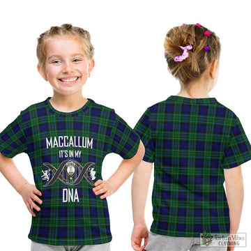 MacCallum Modern Tartan Kid T-Shirt with Family Crest DNA In Me Style