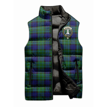 MacCallum Modern Tartan Sleeveless Puffer Jacket with Family Crest