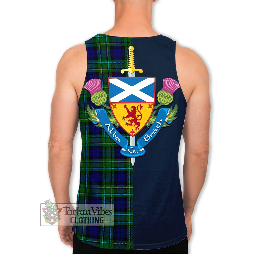 Tartan Vibes Clothing MacCallum Modern Tartan Men's Tank Top with Scottish Lion Royal Arm Half Style