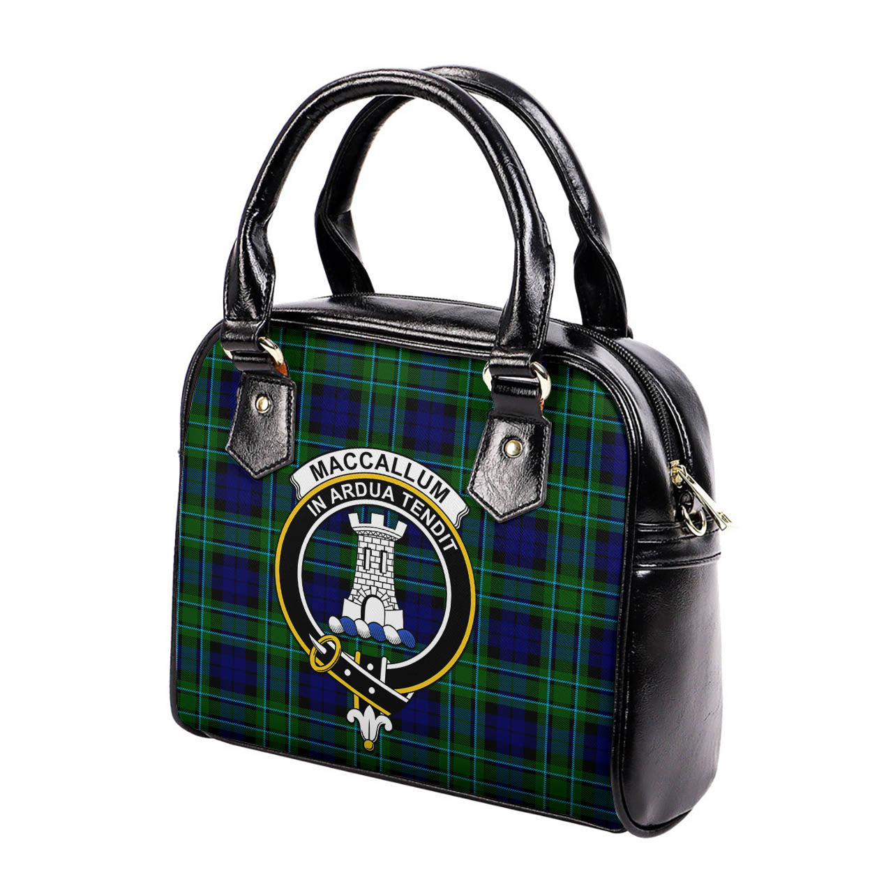 MacCallum Modern Tartan Shoulder Handbags with Family Crest - Tartanvibesclothing