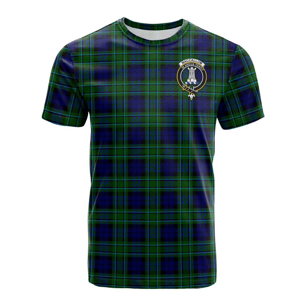 MacCallum Modern Tartan T-Shirt with Family Crest - Tartan Vibes Clothing