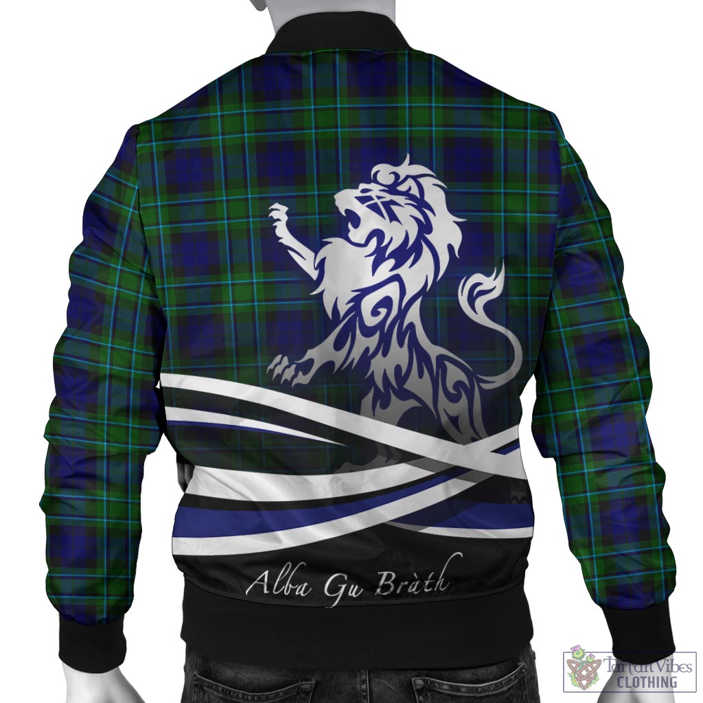 Tartan Vibes Clothing MacCallum Modern Tartan Bomber Jacket with Alba Gu Brath Regal Lion Emblem