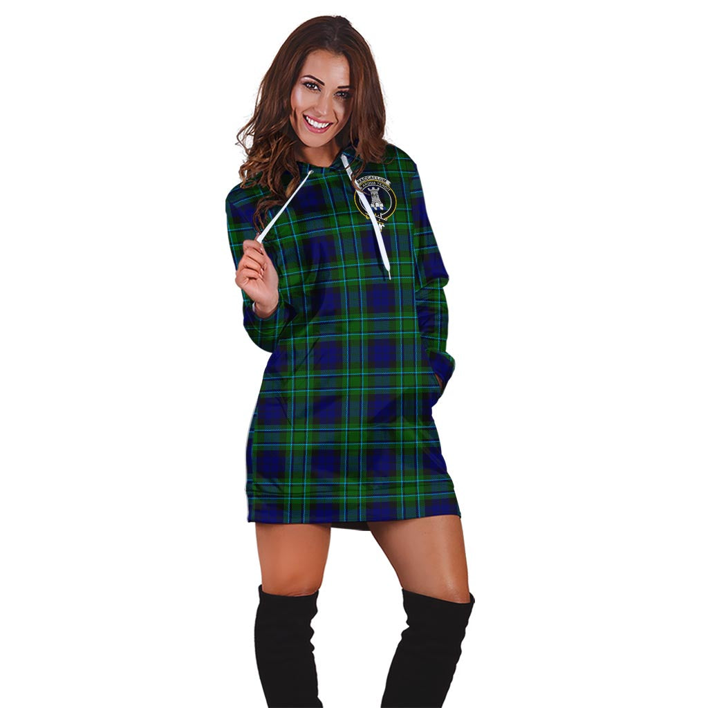 MacCallum Modern Tartan Hoodie Dress with Family Crest - Tartan Vibes Clothing