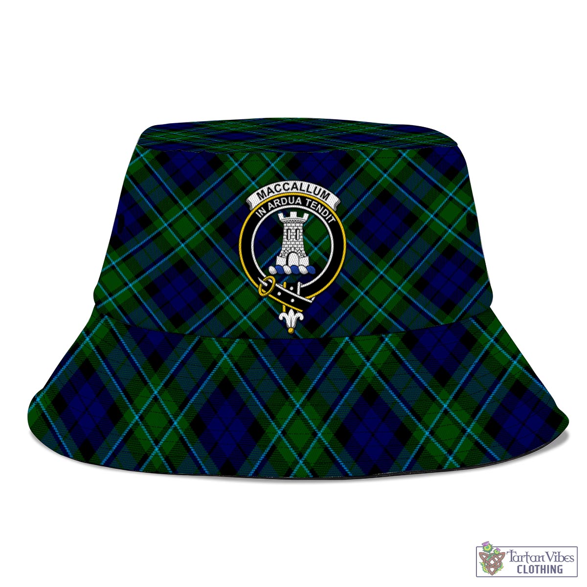 Tartan Vibes Clothing MacCallum Modern Tartan Bucket Hat with Family Crest