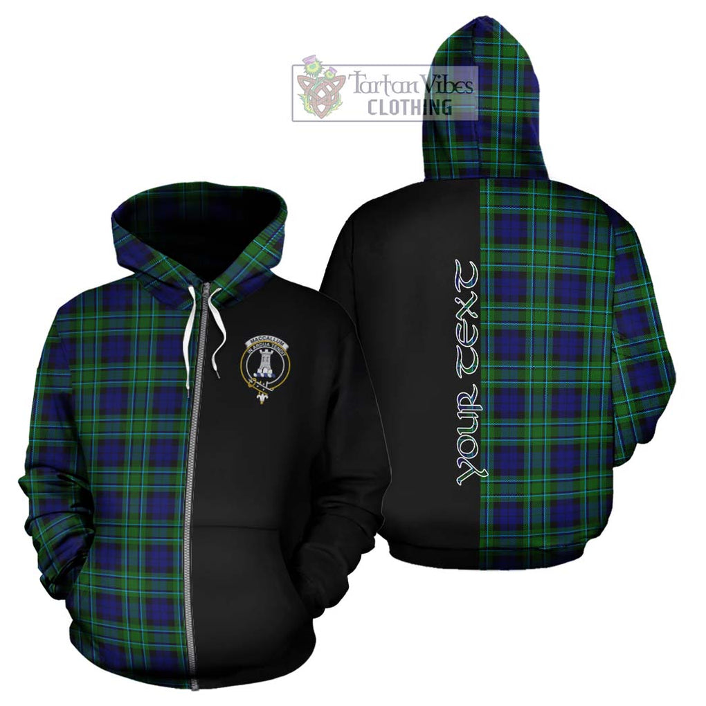 MacCallum Modern Tartan Hoodie with Family Crest and Half Of Me Style - Tartanvibesclothing Shop