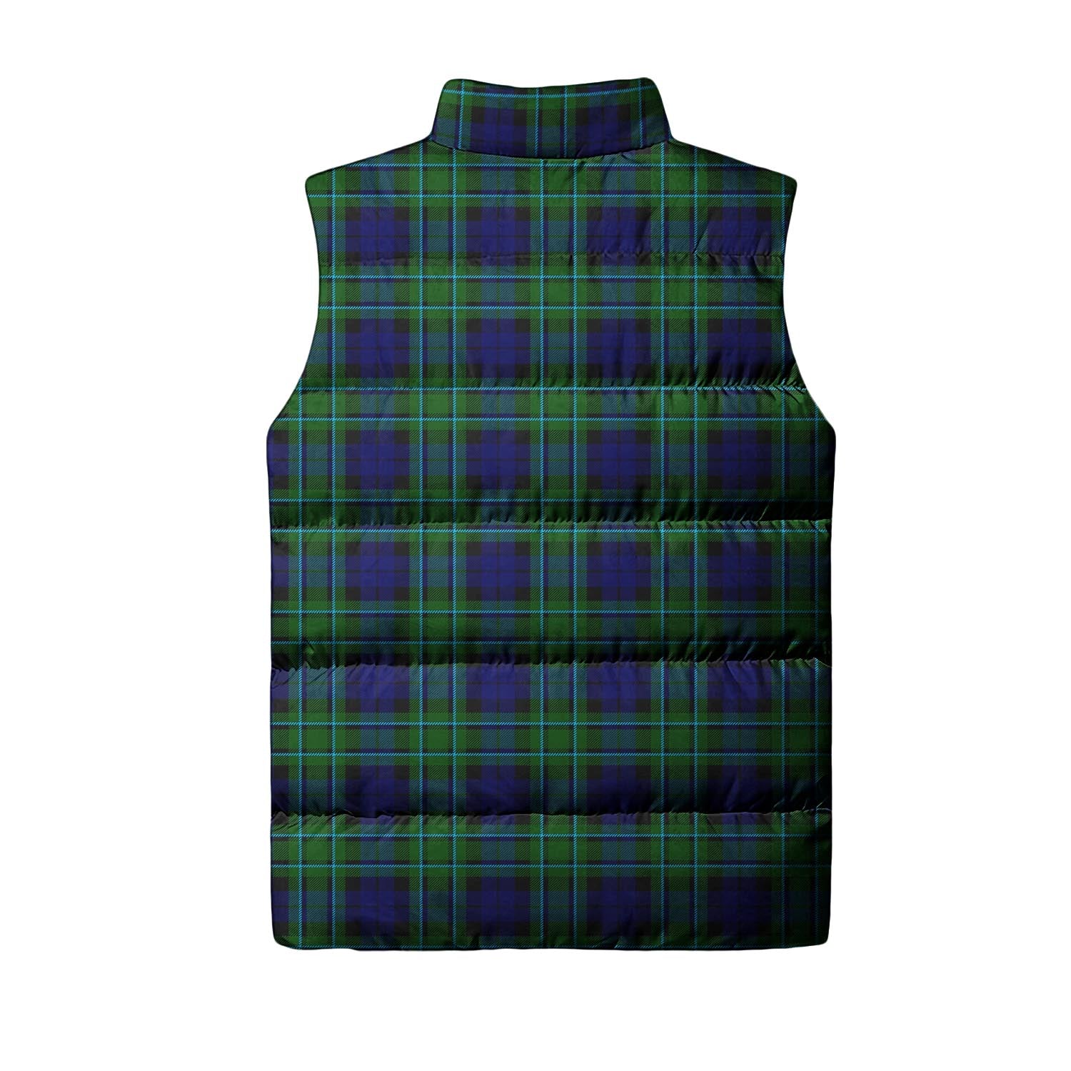 MacCallum Modern Tartan Sleeveless Puffer Jacket with Family Crest - Tartanvibesclothing