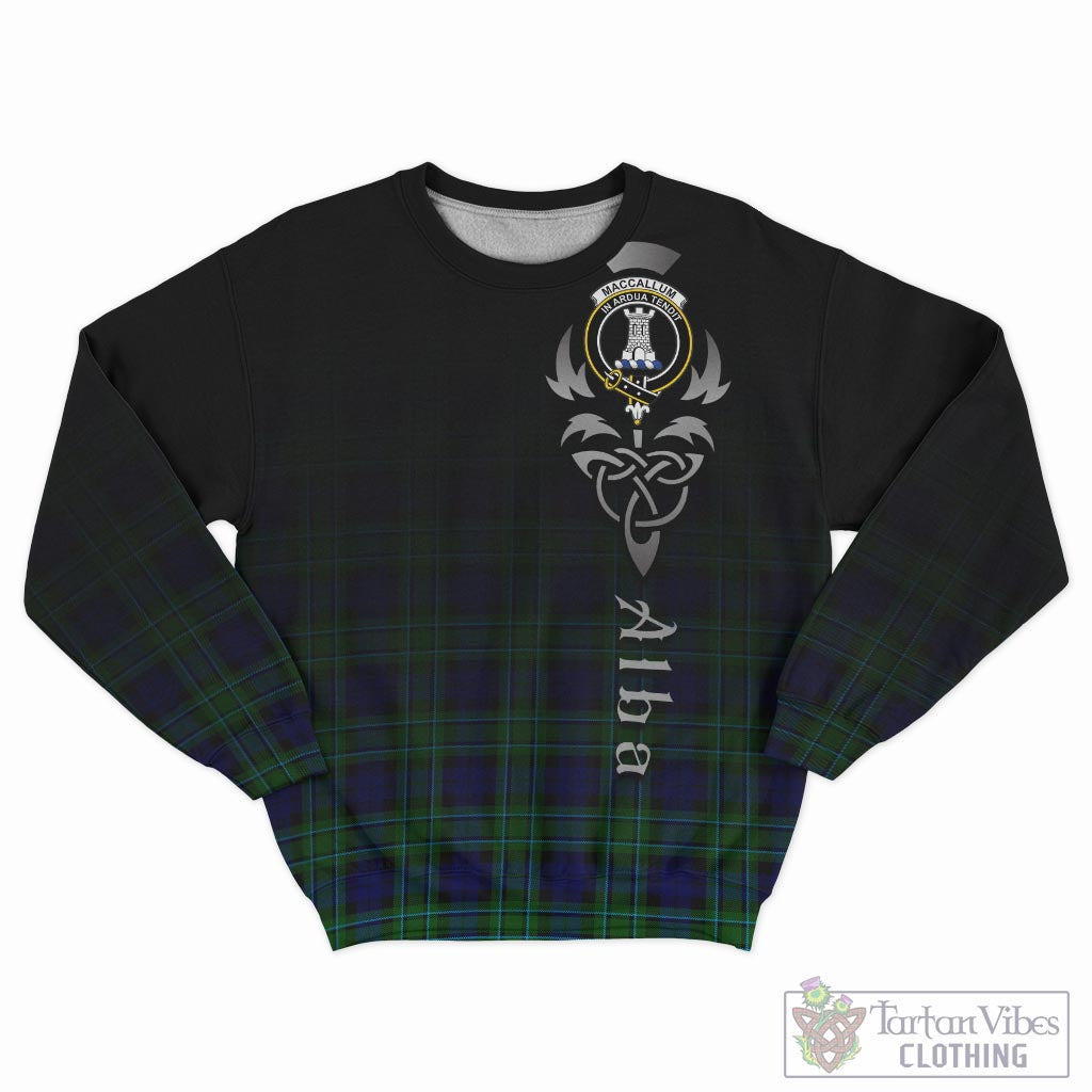 Tartan Vibes Clothing MacCallum Modern Tartan Sweatshirt Featuring Alba Gu Brath Family Crest Celtic Inspired