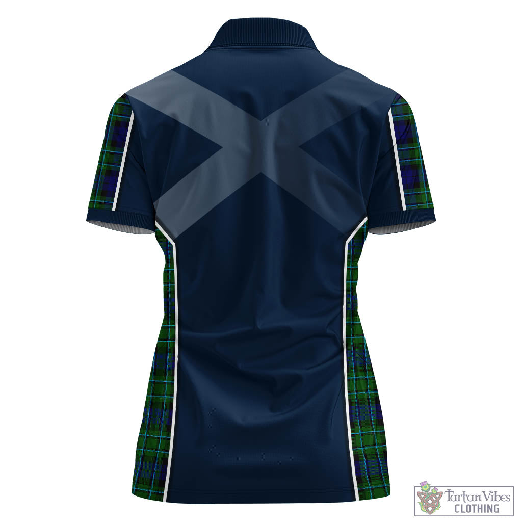 Tartan Vibes Clothing MacCallum Modern Tartan Women's Polo Shirt with Family Crest and Scottish Thistle Vibes Sport Style