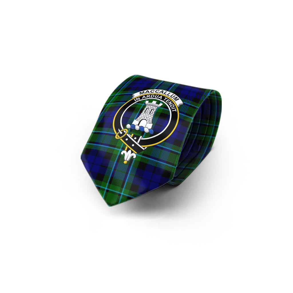 MacCallum Modern Tartan Classic Necktie with Family Crest - Tartan Vibes Clothing