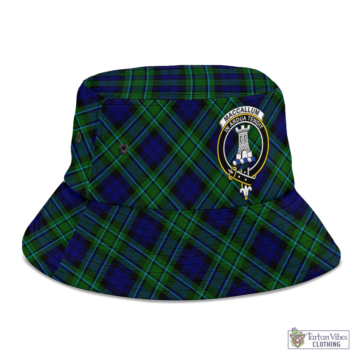 Tartan Vibes Clothing MacCallum Modern Tartan Bucket Hat with Family Crest