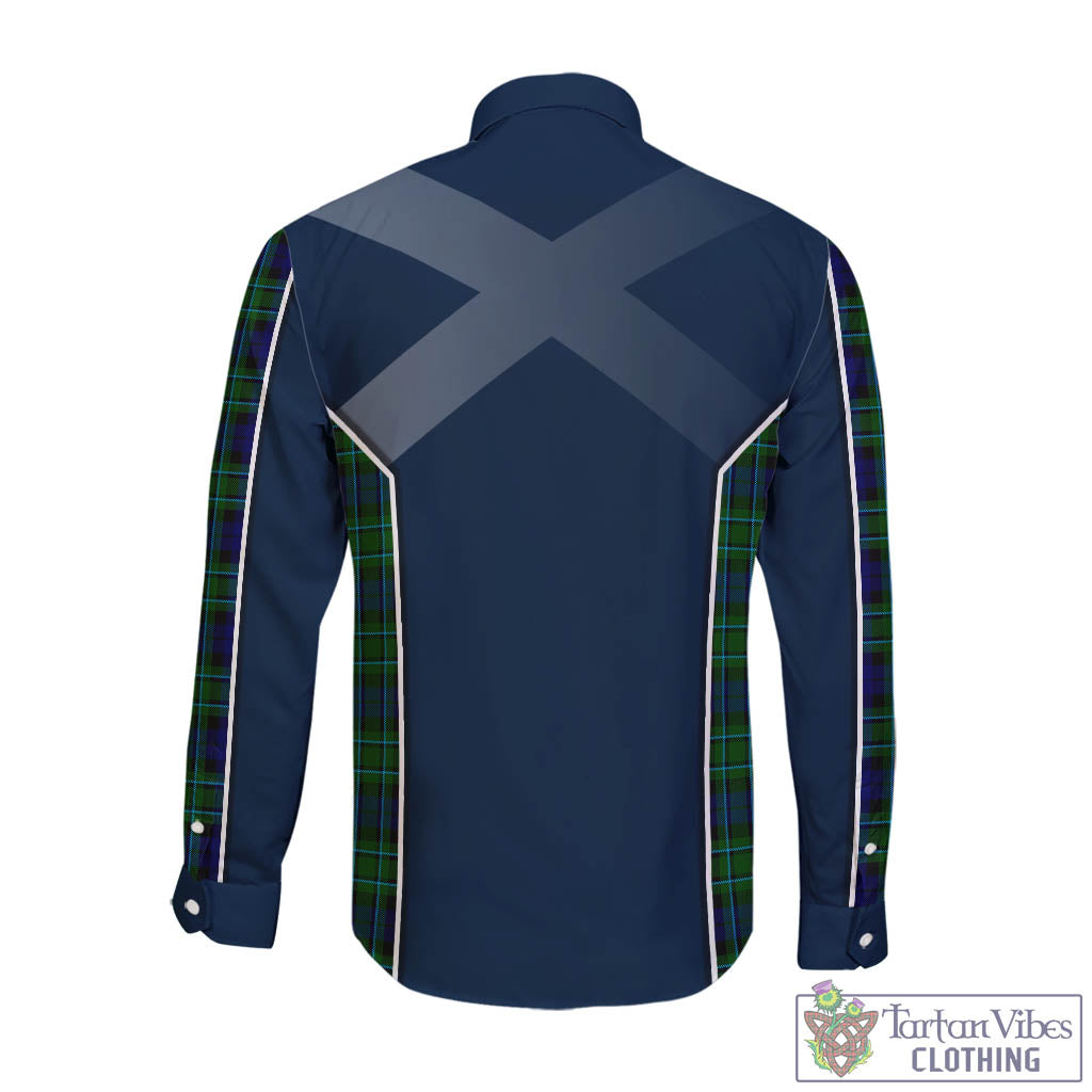 Tartan Vibes Clothing MacCallum Modern Tartan Long Sleeve Button Up Shirt with Family Crest and Scottish Thistle Vibes Sport Style