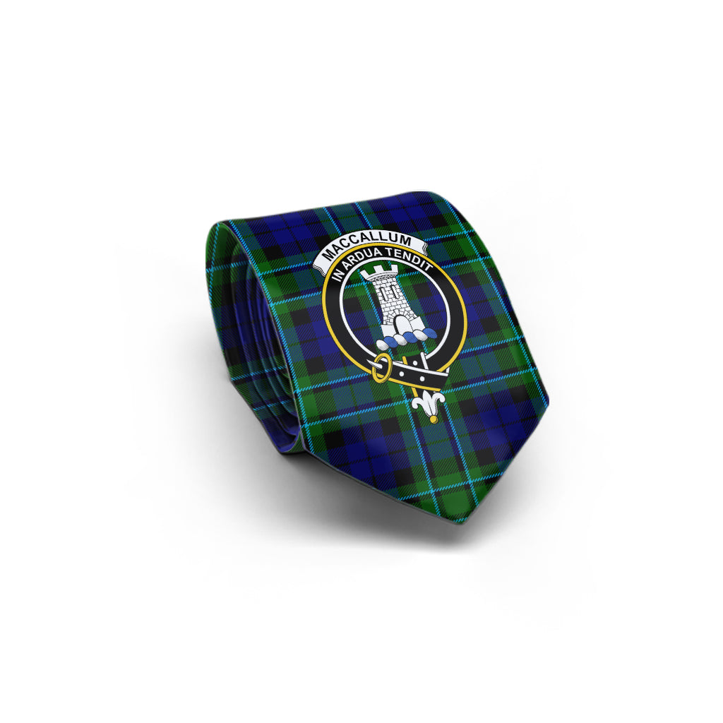 MacCallum Modern Tartan Classic Necktie with Family Crest - Tartan Vibes Clothing