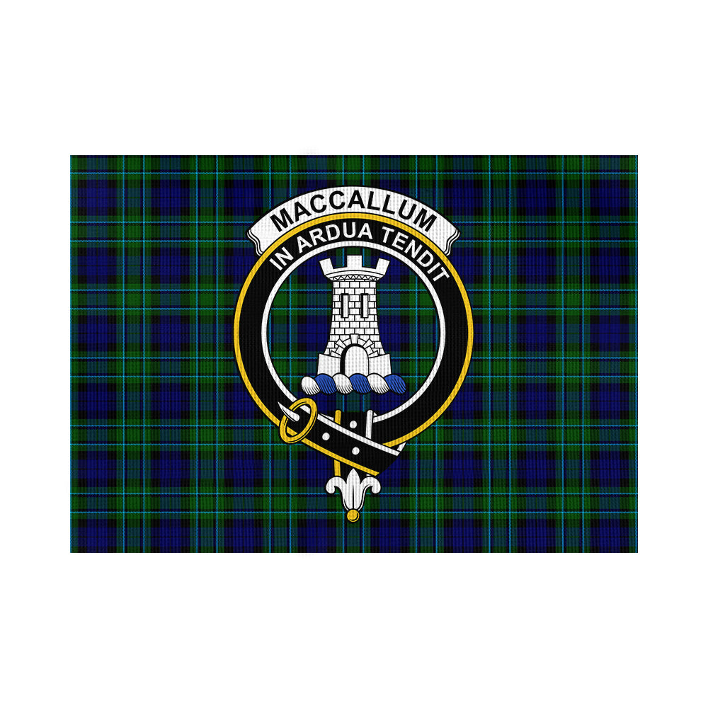 MacCallum Modern Tartan Flag with Family Crest - Tartan Vibes Clothing