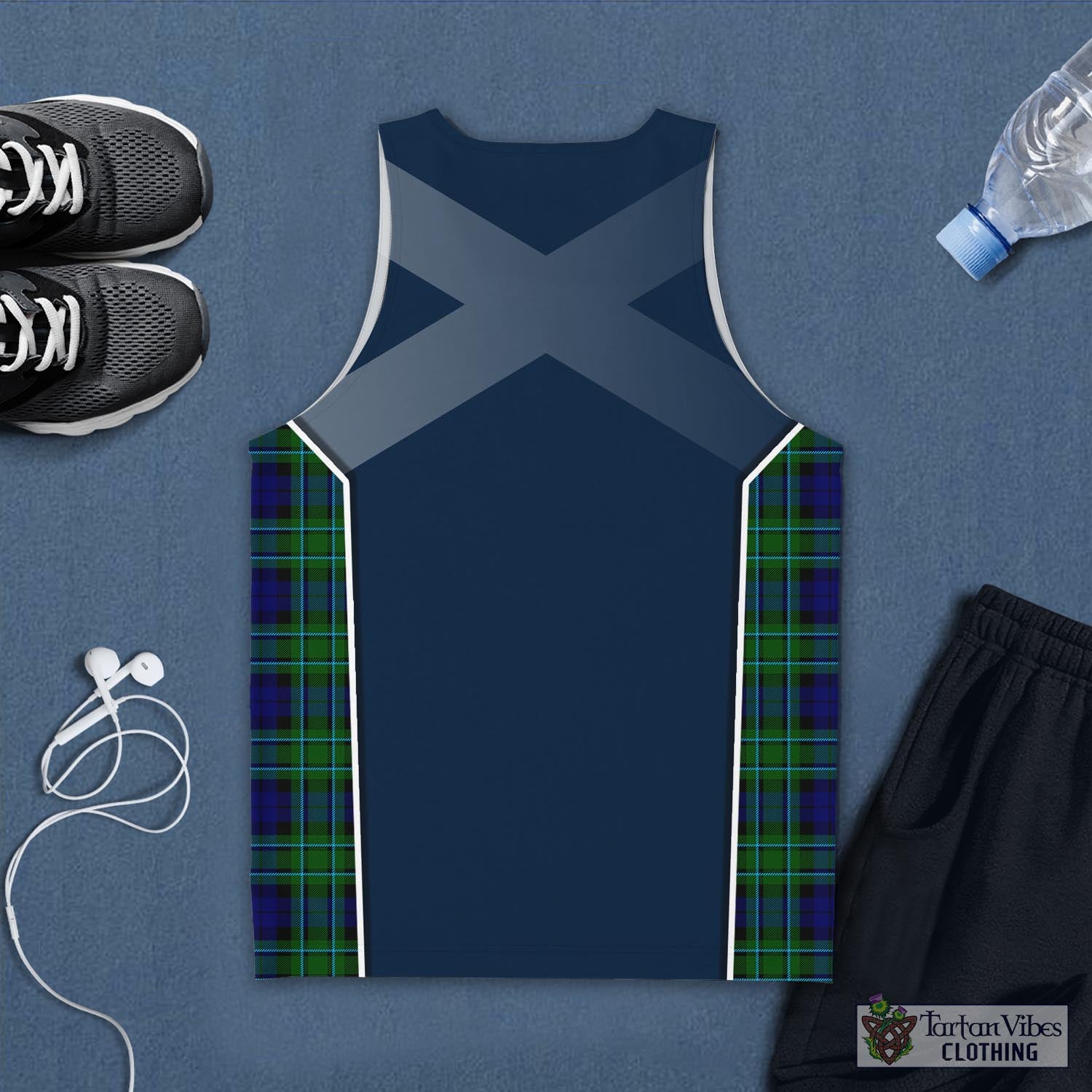 Tartan Vibes Clothing MacCallum Modern Tartan Men's Tanks Top with Family Crest and Scottish Thistle Vibes Sport Style