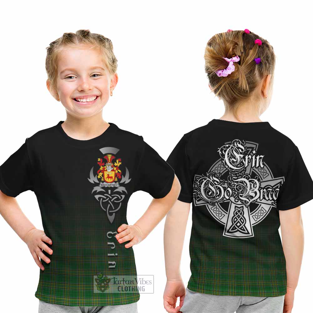 MacCartney Irish Clan Kid T-Shirt with Coat of Arms Erin Go Bragh Celtic Inspired - Tartan Vibes Clothing