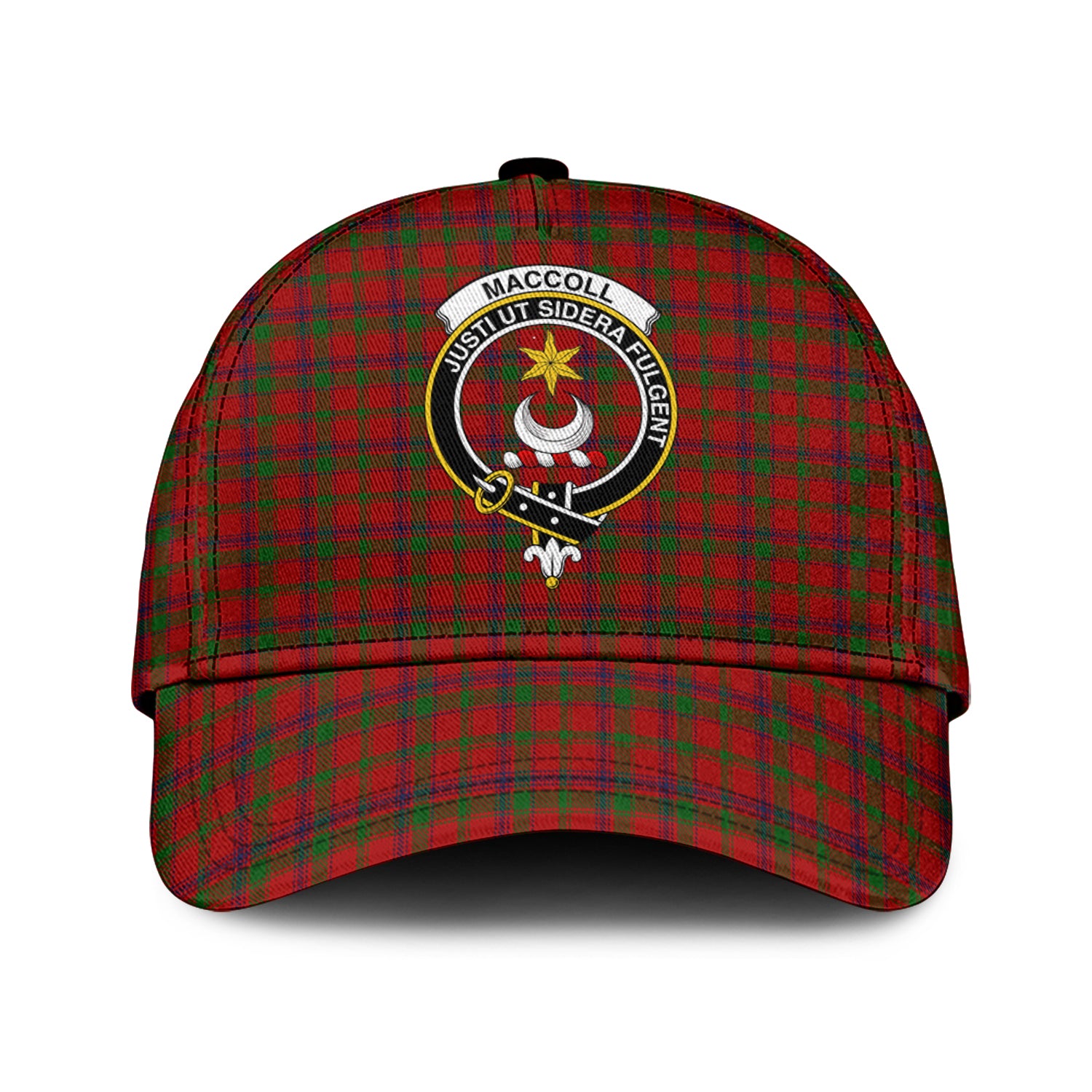 MacColl (McColl) Tartan Classic Cap with Family Crest Classic Cap Universal Fit - Tartan Vibes Clothing