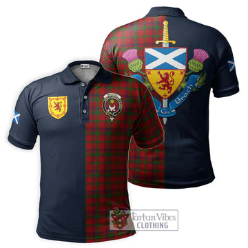 MacColl (McColl) Tartan Polo Shirt Alba with Scottish Lion Royal Arm Half Style