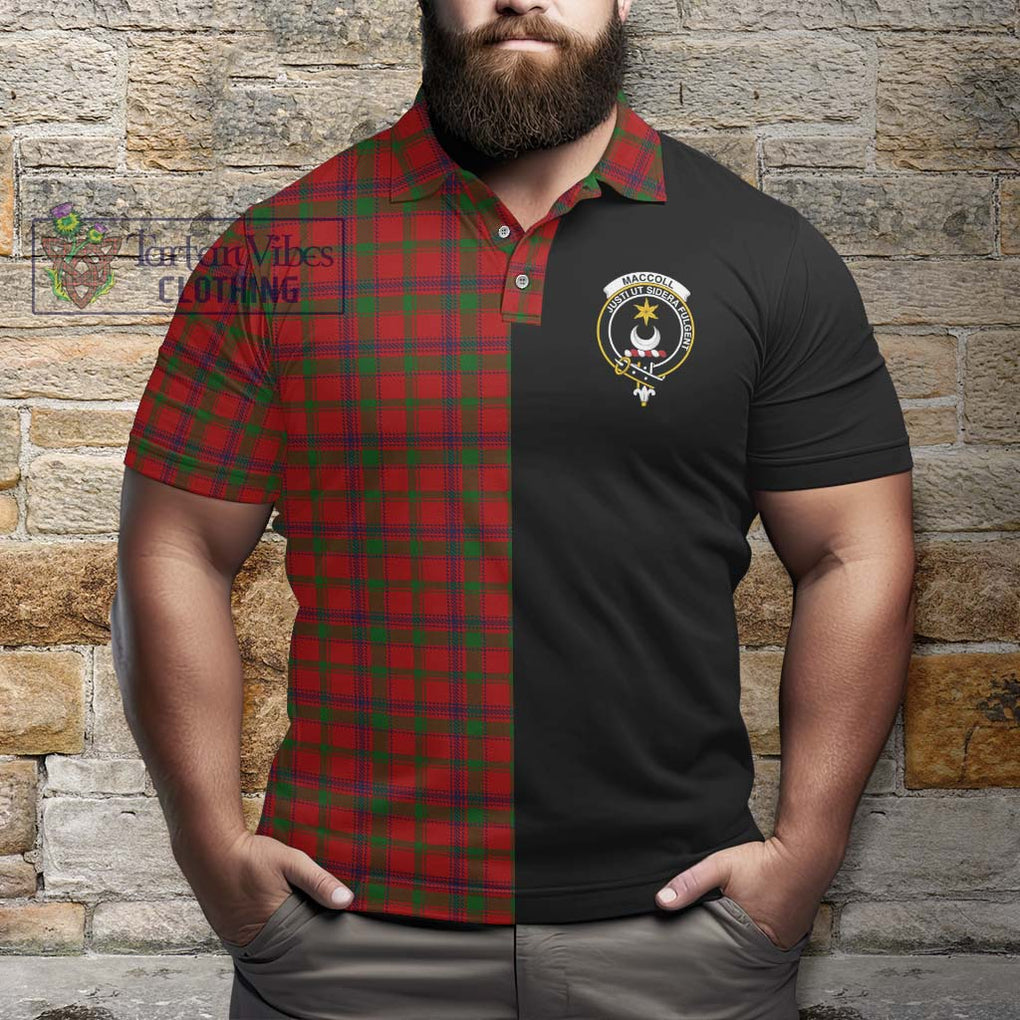 MacColl (McColl) Tartan Polo Shirt with Family Crest and Half Of Me Style - Tartanvibesclothing Shop