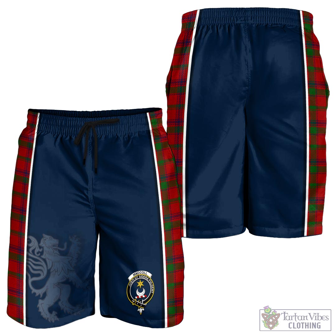 Tartan Vibes Clothing MacColl Tartan Men's Shorts with Family Crest and Lion Rampant Vibes Sport Style