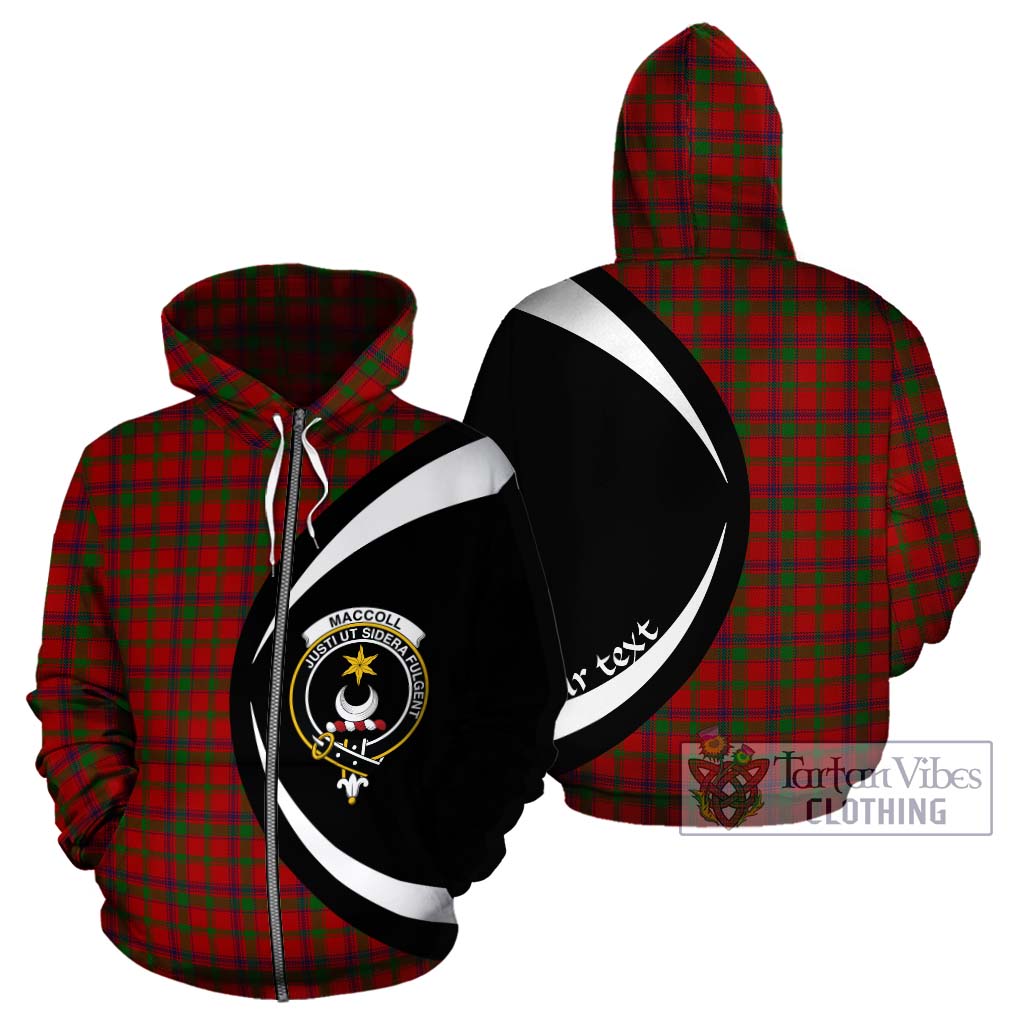 Tartan Vibes Clothing MacColl Tartan Hoodie with Family Crest Circle Style