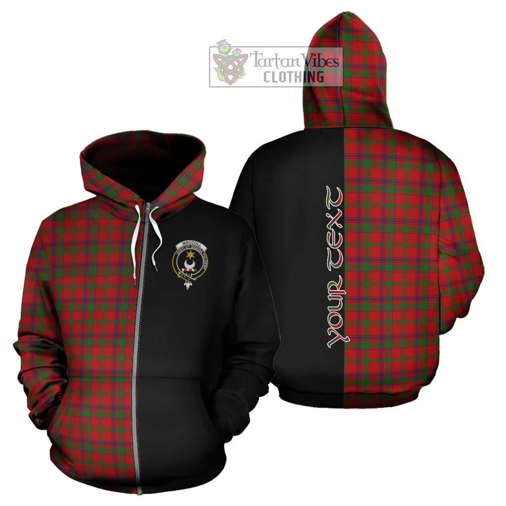 MacColl (McColl) Tartan Hoodie with Family Crest and Half Of Me Style - Tartanvibesclothing Shop