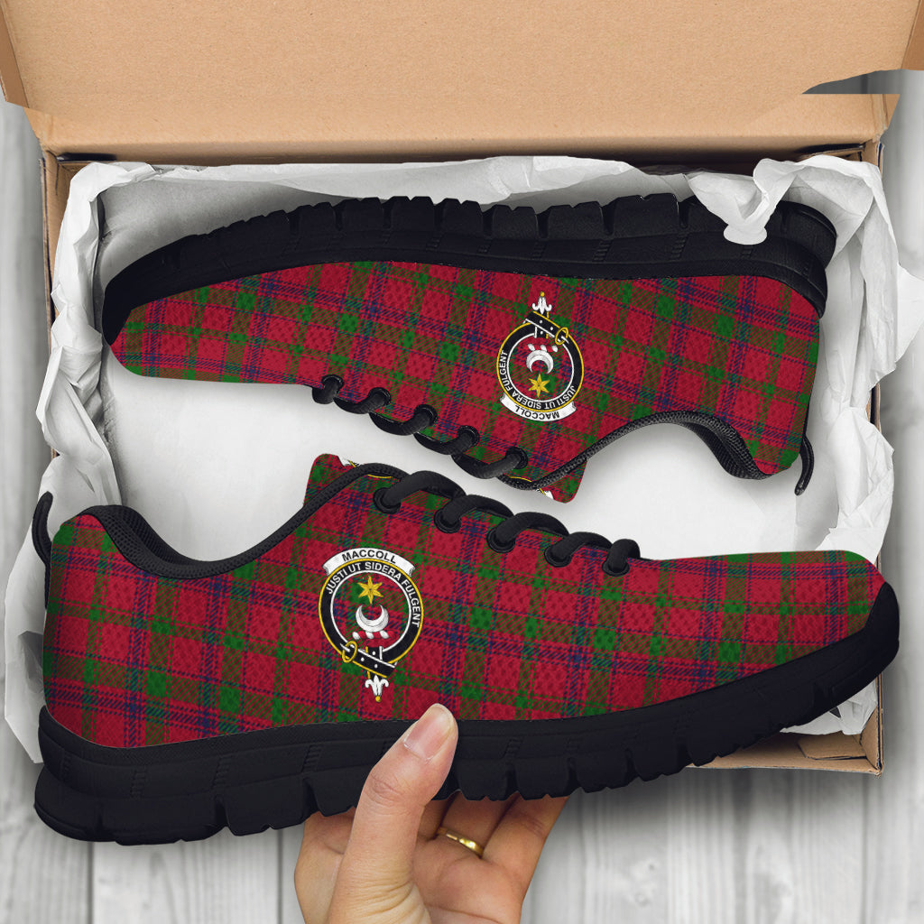 MacColl (McColl) Tartan Sneakers with Family Crest - Tartan Vibes Clothing