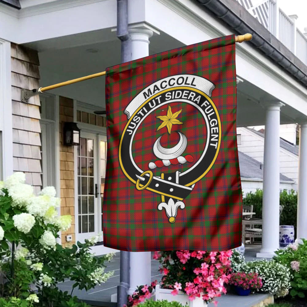 MacColl (McColl) Tartan Flag with Family Crest - Tartan Vibes Clothing