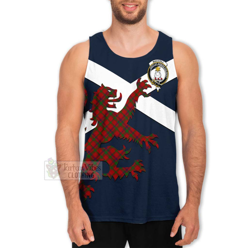 Tartan Vibes Clothing MacColl (McColl) Tartan Lion Rampant Men's Tank Top – Proudly Display Your Heritage with Alba Gu Brath and Clan Name