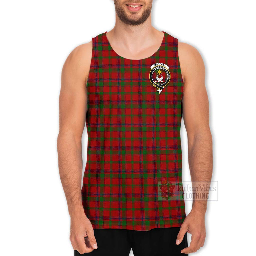 Tartan Vibes Clothing MacColl (McColl) Tartan Men's Tank Top with Family Crest Celtic Skull Style