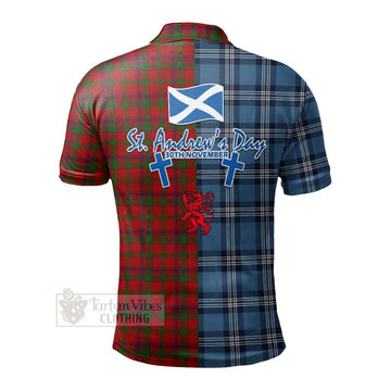 MacColl (McColl) Tartan Polo Shirt Happy St. Andrew's Day Half Tartan Style