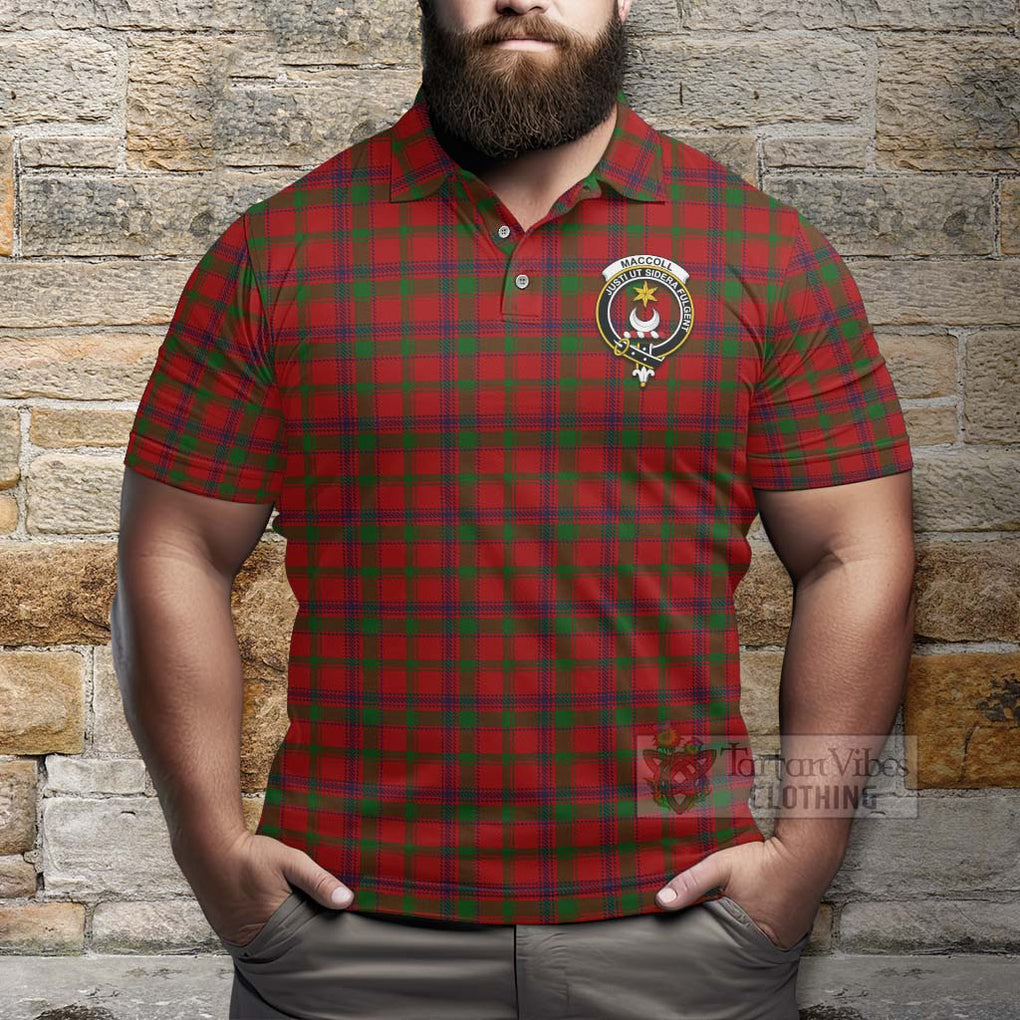 Tartan Vibes Clothing MacColl (McColl) Tartan Polo Shirt with Family Crest Celtic Skull Style